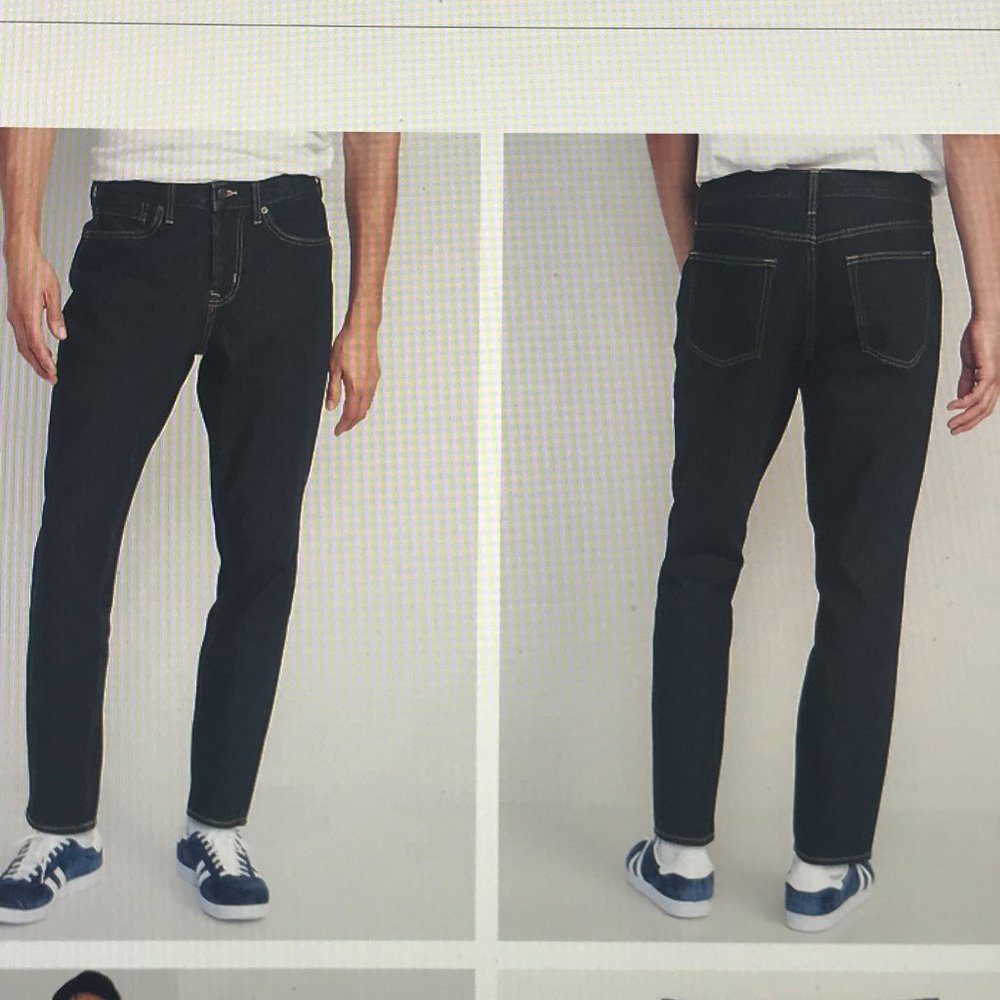 Old Navy Wow Athletic Taper Non-Stretch 100% cotton Jean 40W x 30L NWT Dark Wash